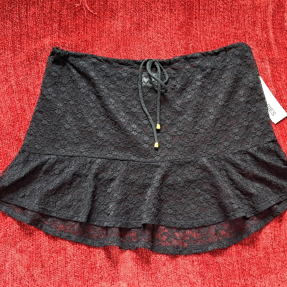 Elegant Black Lace Skirt Cover Up